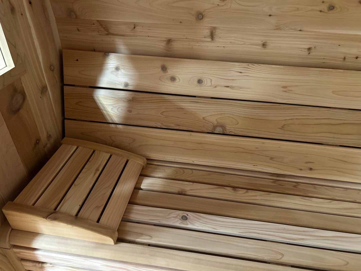 White Cedar 8' Schooner with porch and Electric heater combo